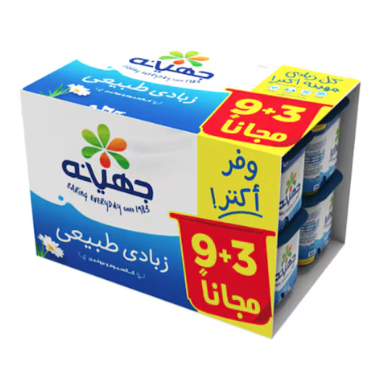 جهينة زبادي طبيعي - 105 جرام - 12 علبة